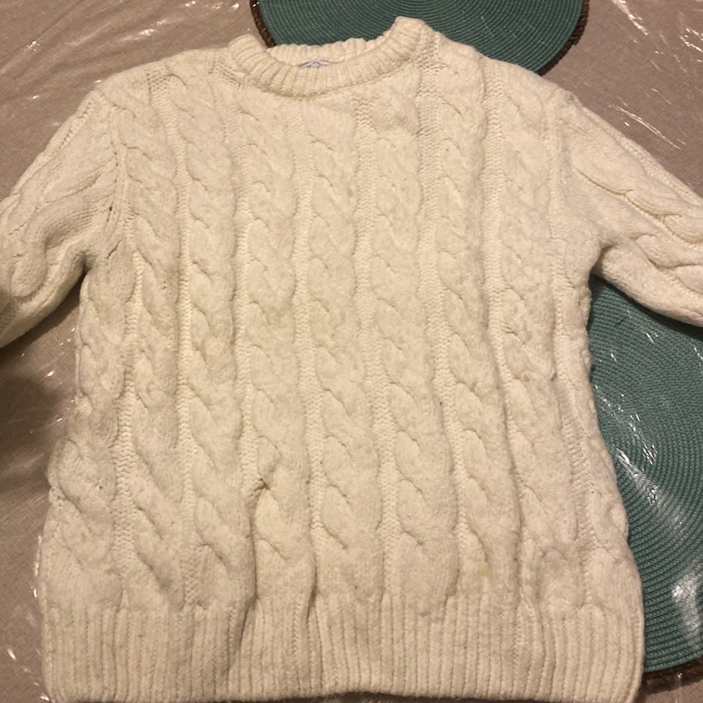Thick white sweater